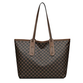 LABOONOO Women Large Capacity Tote Bag for Travel Work (coffee brown)