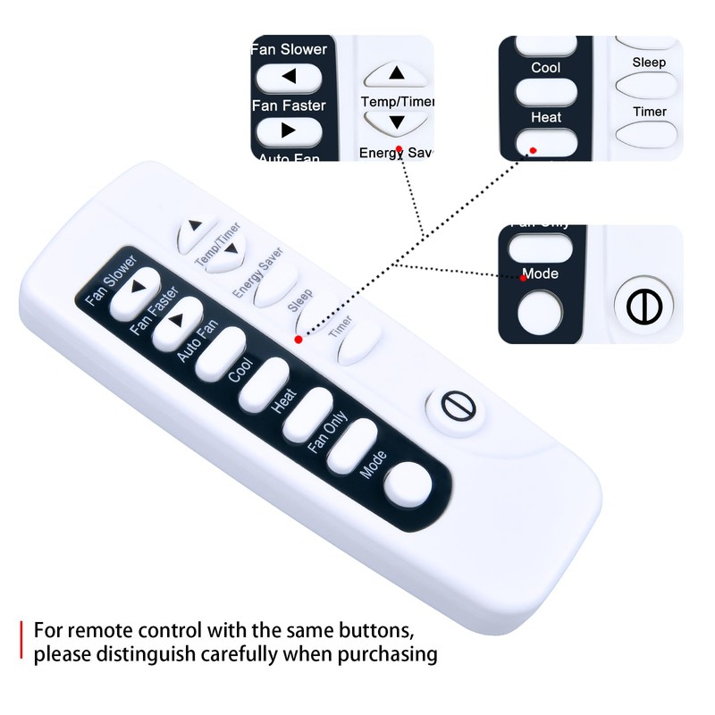 ZWP Universal Replacement Remote Control for Frigidaire Air Conditioner Remote