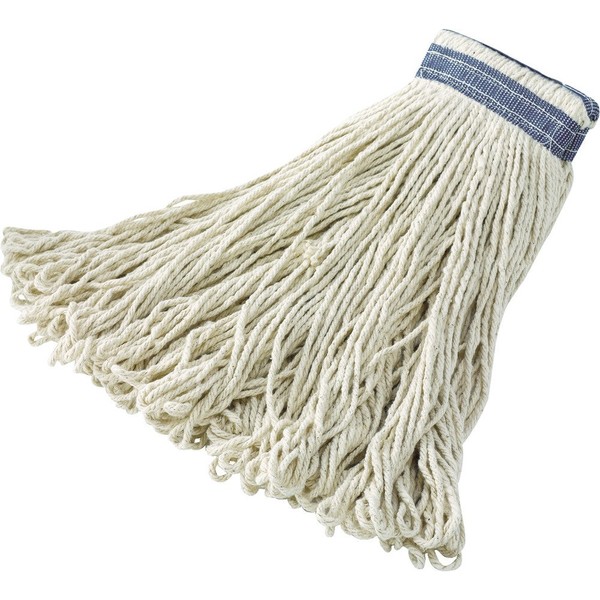 Rubbermaid Commercial Products Universal Headband Cotton Floor Mop, 24-Ounce Capacity, Heavy Duty Looped End Cotton Wet Mop for Floor Cleaning Office/School/Stadium/Lobby/Restaurant