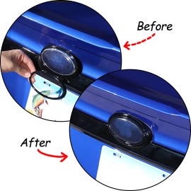 Unbranded ABS Glossy Black Car Front & Rear Emblem Logo Ring Trim For Subaru WRX 2021-2023