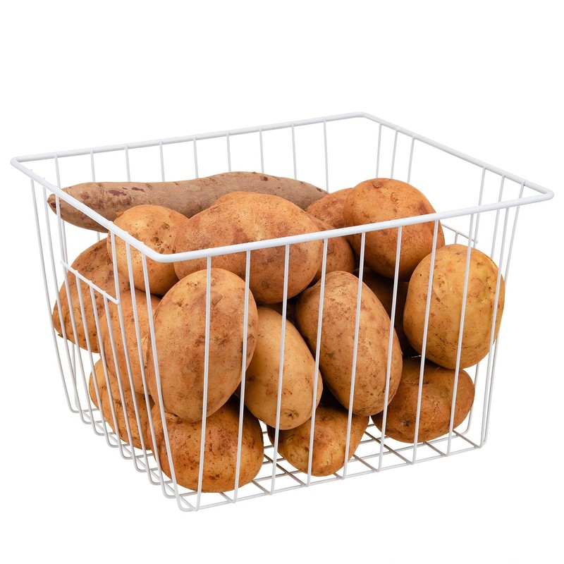 Y.Z.Bros Freezer Organizer Baskets, Kitchen Metal Wire Storage Bins, Pantry