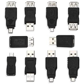 ANiceS 10pcs OTG 5 Pin F/M mini Changer Adapter Converter USB Male to Female Micro USB