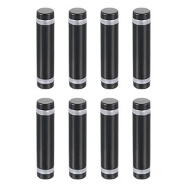 uxcell 8 Pcs Standoff Screws, 1/2" x 2" Stainless Steel Double Head Advertising Screws Wall Standoff Mounts Hardware for Acrylic Glass Sign Holder Wine Glass Rack, Black