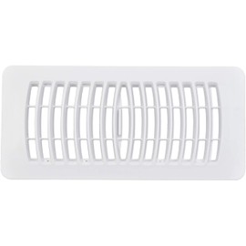 Rocky Mountain Goods 4” x 10” Plastic Vent Register - White - Heavy Duty Plastic Louvered Design - Easy Flow Adjust Lever - Rustproof - Walk On Strength (1)