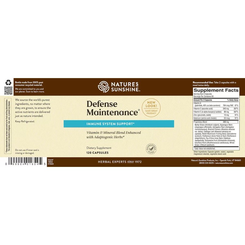 Nature's Sunshine Natures Sunshine Defense Maintenance 120caps