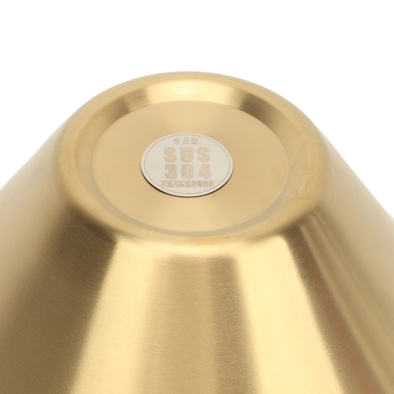 Stainless Steel Salad Bowls Gold Double Layer Exquisite Decorative Gold