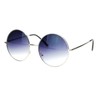 Hippie Retro Groovy Gradient Oversize Circle Lens Round Sunglasses (Black)
