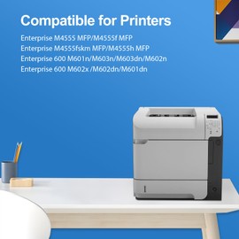 CE390A 90A Black Toner Cartridge 2 Pack Replacement for HP 90A CE390A 90X CE390X 600 M601 M602 Toner Cartridge for HP Enterprise 600 M601 M602 M603 Series M4555f M4555 MFP Series Printer Ink