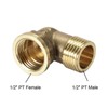 TOP-VIGOR 2Pcs Brass Pipe Fitting 90 Degree Elbow 1/2 PT
