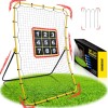 Furypiont Soccer Rebounder Bounce Back Net,Baseball Rebounder Net, Adjustable Angle