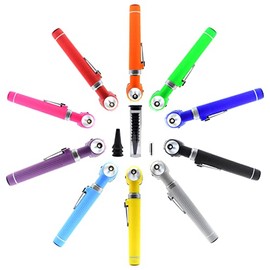 AAProTools Set of 10 Mini Otoscope Set-Pocket Size, Fiber Optic Otoscope Ear Care Tool-Pocket Otoscope (Mix Color)