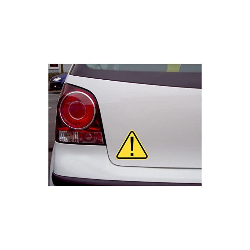 Samunshi® Warning Triangle Warning Sticker 8 x 7 cm Multi-Coloured