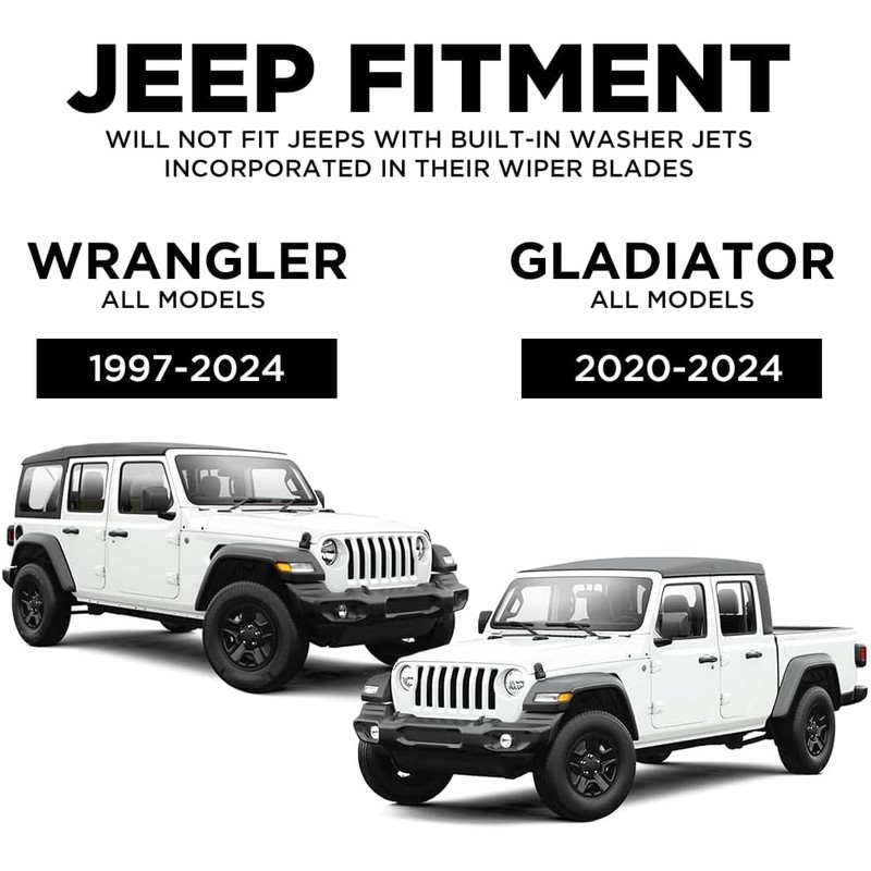 Clix Wipers - Jeep Wrangler & Gladiator (16"/16") Orange Windshield