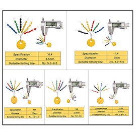 OROOTL Fishing Rubber Bobber Stoppers, 450pcs Oval Fishing Float Stops Colorful Space Beans Saltwater Fishing Tackle Accessories