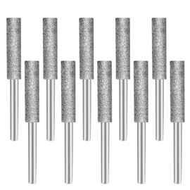 Jiozermi 12 Pcs 7/32 Inch Chainsaw Sharpening Stones Diamond Chainsaw Sharpener Chainsaw Grinding Stone File Silver Chainsaw Accessories for Electric Diamond Sharpening Wheel, 5.5mm