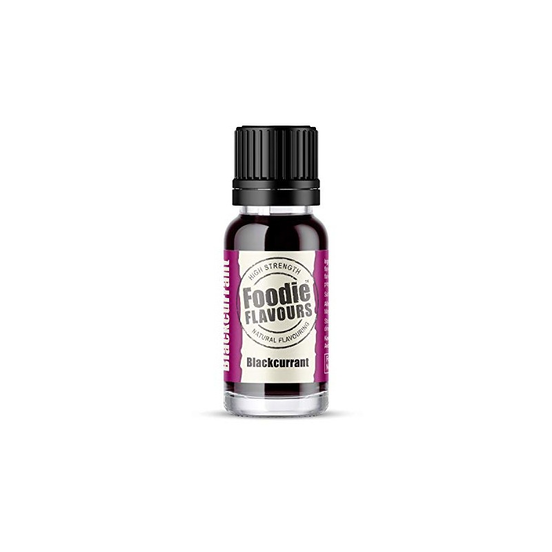 Foodie Flavours Natural Blackcurrant Flavouring, High Strength - 15ml