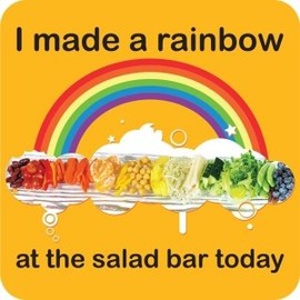 Rainbow Salad Stickers 2" - Pack of 100