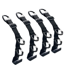 Car Headrest Hooks, Backseat Storage Organizer Hangers, Universal Vehicle Seat Back Hooks, 4 Pack