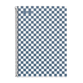 Miquelrius - Exercise book 4 x 4 mm, folio format (215 x 309 mm), 80 sheets of 90 g/m², 4 x 4 mm grid with margin, spiral binding, hard cover, blue chessboard design