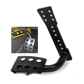 Lantsun Dead Pedal Reposapiés lateral izquierdo de acero para 2007-2018 J eep Wrangler JK Unlimited Rubicon Sahara Accesorios (1 pieza negro)