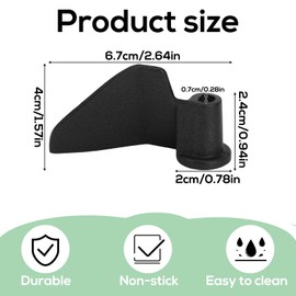 2pcs Bread Maker Kneading Paddle for CBK-110KP, Aluminum Alloy Bread Maker Mixing Blade Replacement Kneading Paddle Bread Maker Parts Compatible with Cuisinart CBK-110 Breadmaker Machine ﻿