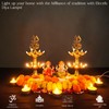Electric Plastic Light, Pooja Diya with LED Spark, Home Temple