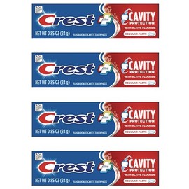 Crest- “Dentífrico Regular de Protección de Cavidades, Tamaño de Viaje .85 oz. (24g) Paquete de 4