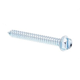 Prime-Line 9025818 Sheet Metal Screw, Self-Tapping, Hex Washer Head, Slotted Drive, 12 x 2
