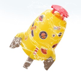 FEIAE Water Rocket Sprinkler Toy Launcher, Outdoor Water Toys for Kids, Yard Sprinkler 360-Degree Rotation, Summer Garden Water Spray for Kids 3 Years and Up (Yellow)