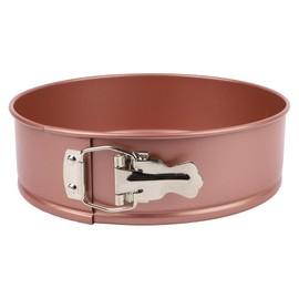 David Burke 9" Springform Pan – Carbon Steel Cheesecake Mold with Removable Bottom, Oven Safe, PFTE & PFOA Free – Rose Gold