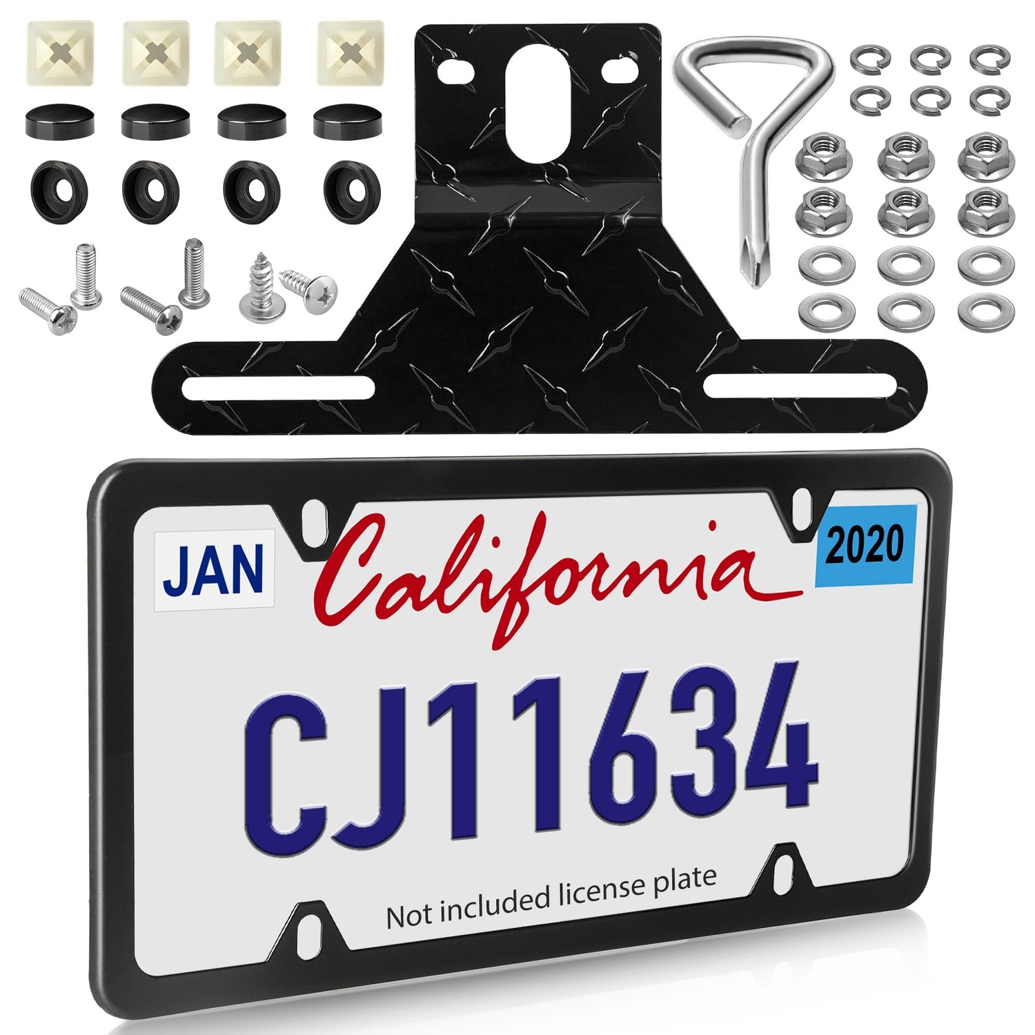 Oyviny Trailer License Plate Bracket Holder Frame Kit for Boat ATV UTV ...