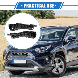 X AUTOHAUX 1 Pair Bumper Mounting Support Bracket Compatible for Toyota RAV4 2006-2012, Left Right Bumper Retainer Set Plastic Black