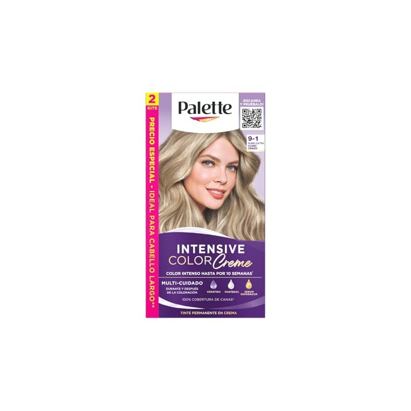 Palette Tinte para cabello Color Creme 9 1 Rubio Extra