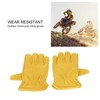 Garden Cowhide Gloves Wear Resistance Full Finger Leather Gloves for
