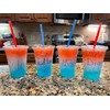 TashiBox Plastic Cups with Flat Lids 100 Sets 16 oz,