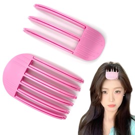 BIDEX 2PCS Hair Volume Clip for Bangs Styling – No-Trace Hair Root Lifting Clips for Fluffy Bangs & Voluminous Hair – Quick & Easy Hair Styling Tools for All Hair Types (Pink)