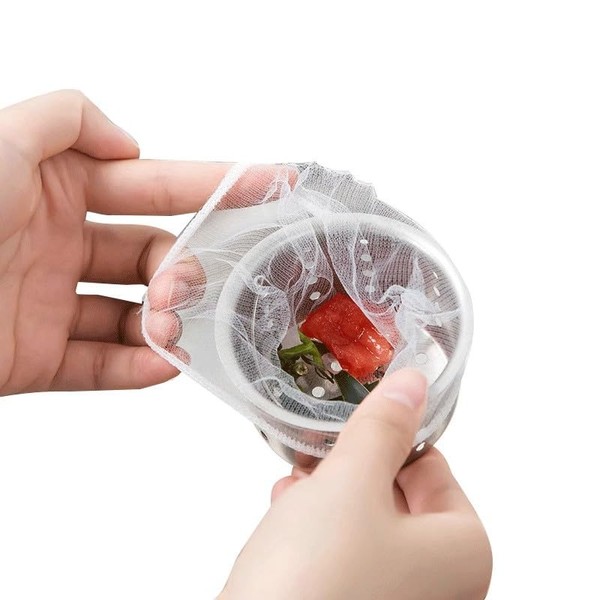 Reusable Mesh Food Cover, Elastic Bowl Lid, Kitchen Storage Solution