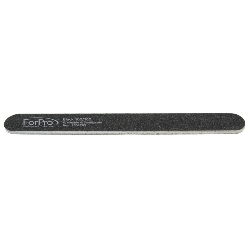 ForPro Professional Collection Nail Foam Boards, Black, 100/180 Grit, Double-Sided