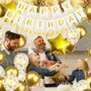 Recosis Gold Birthday Party Decorations, Happy Birthday Banner Paper Pompoms