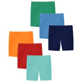 Andrew Scott Kids Girls Cotton Stretch Active Shorts | Bike Dance Yoga Gymnastics Shorts | Multi Packs & Colors