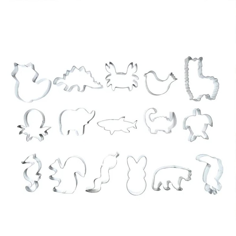 ScrapCooking - 2028 Set of 16 Animals Cookie Cutters -