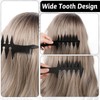 2PCS Mens Wide Tooth Comb, Double Sided Texture Comb Men