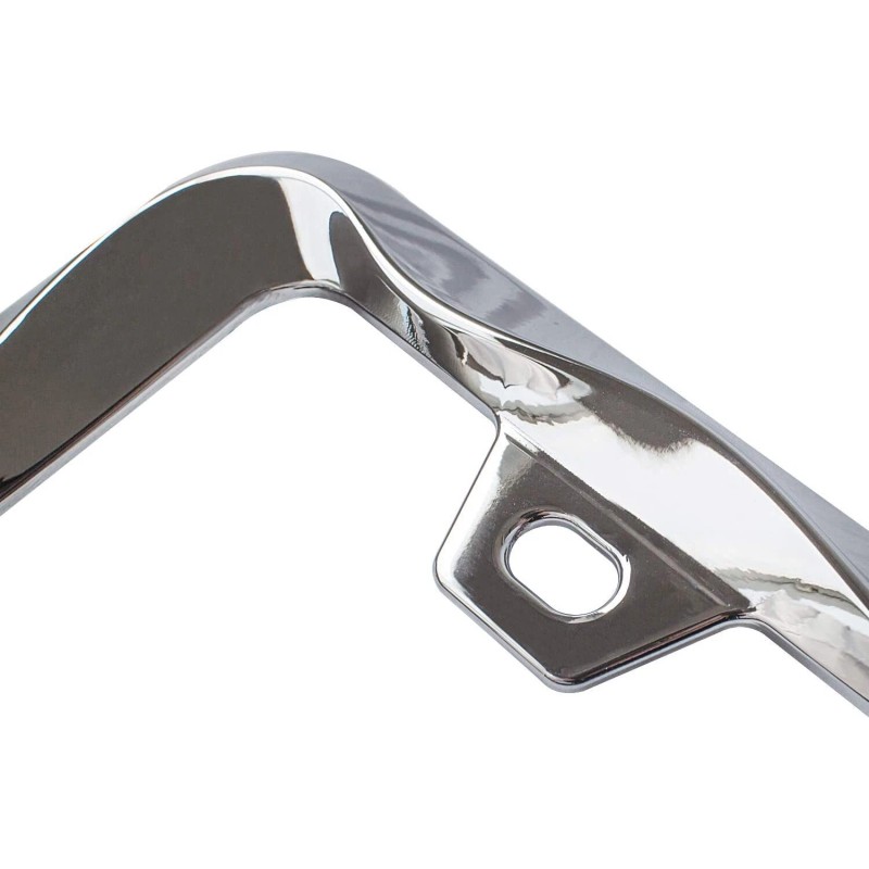 Creathome 3D Curly Wave Pattern Chrome License Plate Frame from