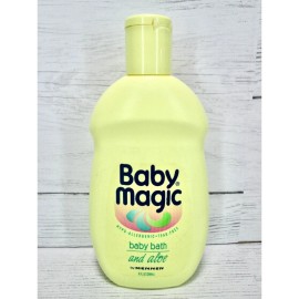 Baby Magic Vintage 80s 90s Baby Magic Bath Mennen Liquid Soap Aloe Yellow Bottle Set Prop