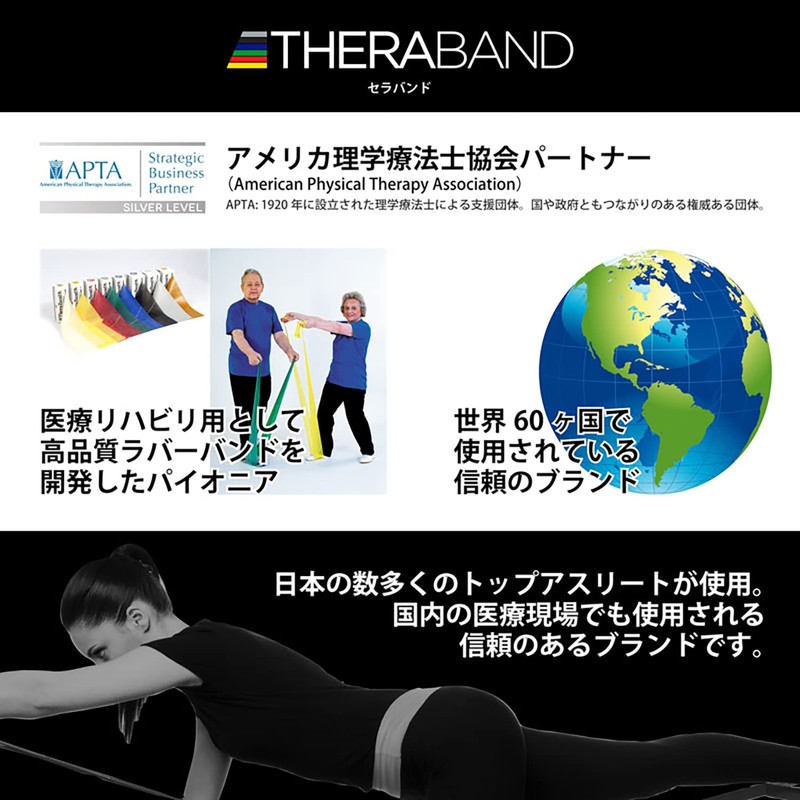 D&M Theraband Training Band, For Beginners, 3.3 ft (1 m),
