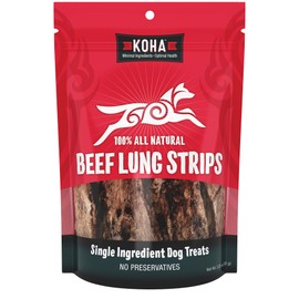 KOHA Beef Strips Single Ingredient Dog Treats, Air Dried Natural Treats for Dogs, Real Beef Dog Treats, 3.25 oz