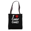 I Heart (Love) Candy Canes Winter Peppermint Christmas Tote Bag