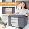 Fab totes Storage Bags,Clothes Blanket Storage Bins Foldable Closet Organizers