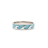 Pura Vida Silver-Plated Reversible Enamel Wave Ring - Brass Band