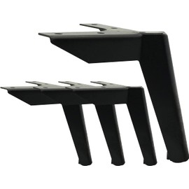 WZCMLJ Pack of 4 Black Furniture Feet, 5 Inches / 12 cm Furniture Feet, Metal Cabinet Feet, DIY Table Legs, Cabinet Feet, for Chairs, Cabinet and Sofa, Other Furniture Legs. (10 cm)